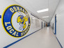 East Canton Foltz Fieldhouse Hallway with Logo and Donors